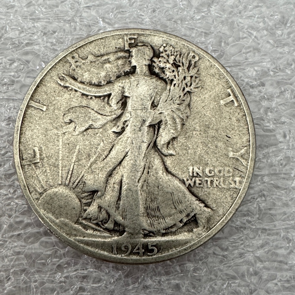 1945 Silver Walking Liberty Half Dollar Coin